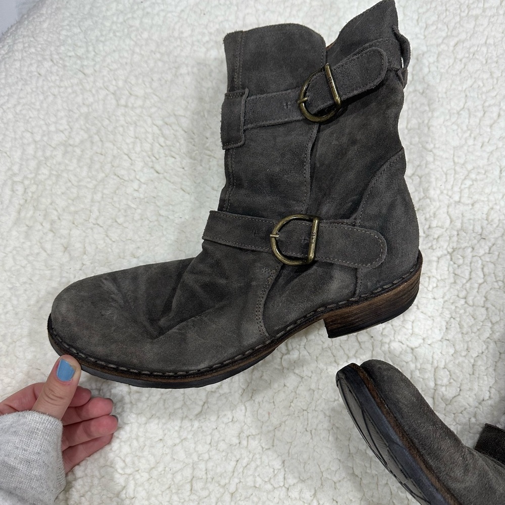 Fiorentini + Baker Eternity 713 Distressed Suede Boots 7-fits like 8.5! - Picture 4 of 7